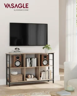 Online SONGMICS Meuble de rangement 2 niveaux 6 cubes marron camel