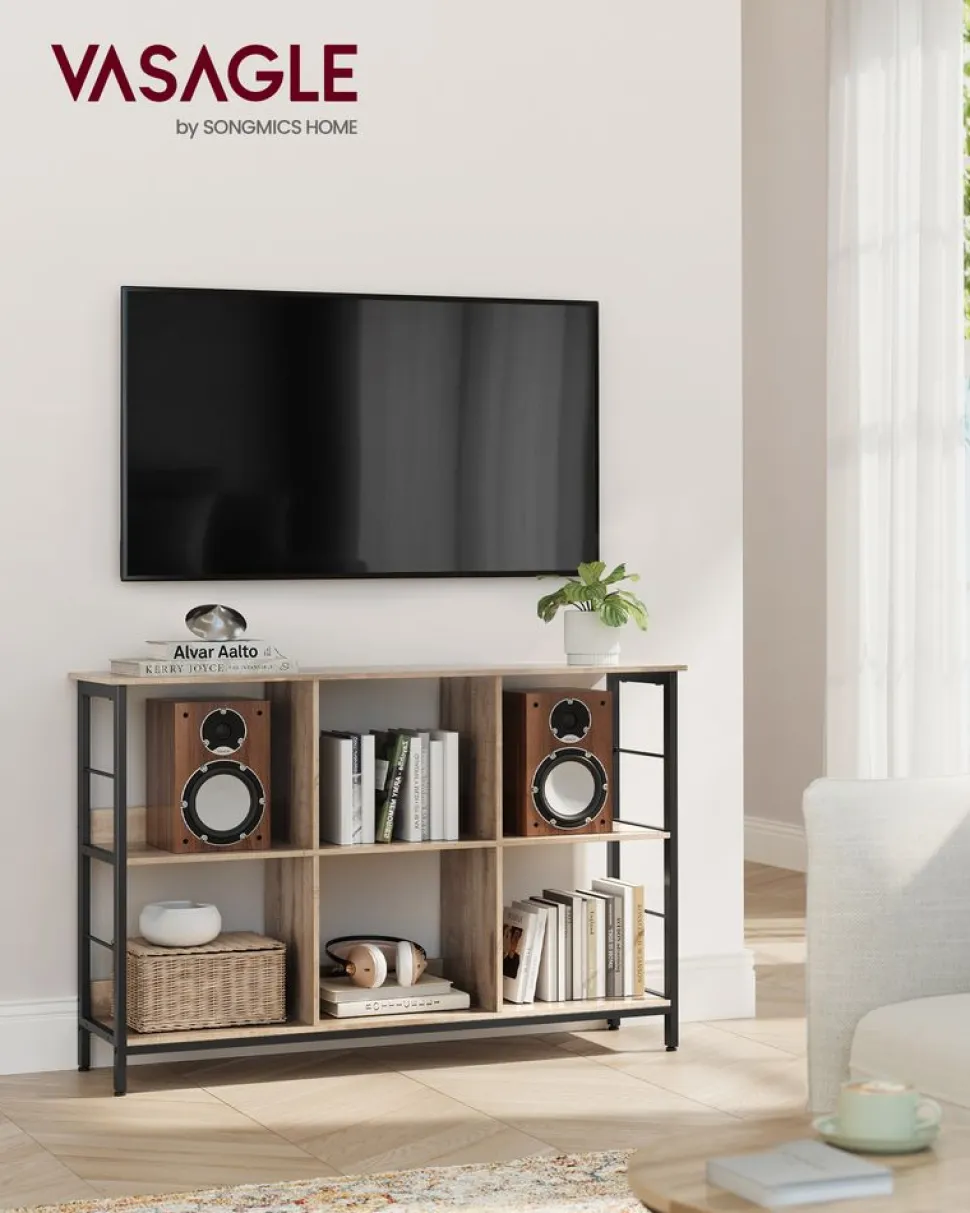 Online SONGMICS Meuble de rangement 2 niveaux 6 cubes marron camel