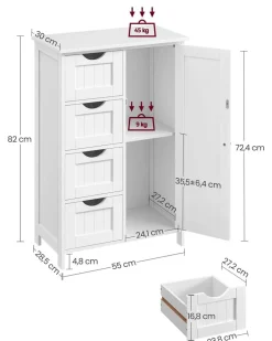 Online SONGMICS Meuble de Rangement 3 Niveaux