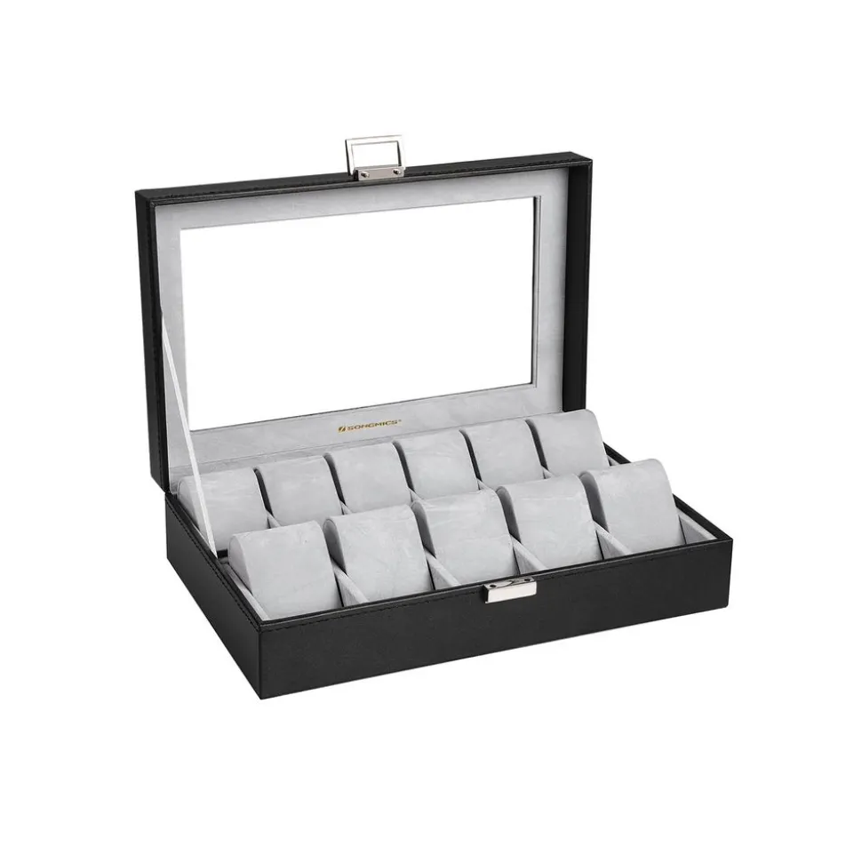 Outlet SONGMICS Meuble de rangement 5 niveaux noir boisé et noir