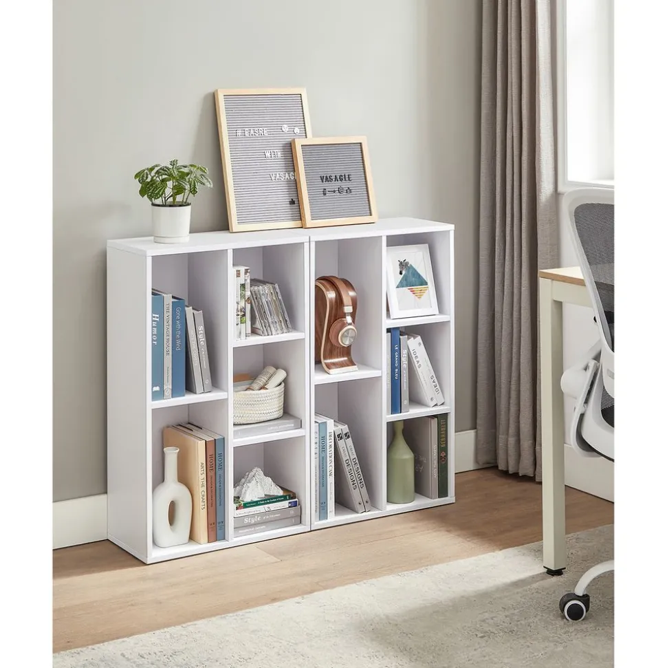 New SONGMICS Meuble de rangement haut Blanc