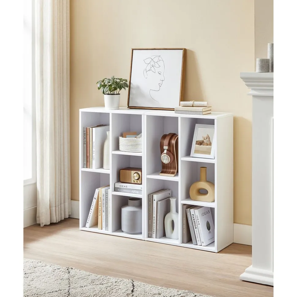 New SONGMICS Meuble de rangement haut Blanc