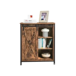 Discount SONGMICS Meuble de rangement industriel Brun Vintage Noir