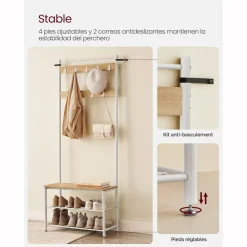 Discount SONGMICS Meuble d'entrée boisé