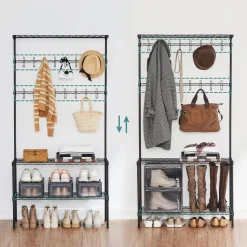 Outlet SONGMICS Meuble d'entrée métal Noir