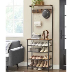 Online SONGMICS Meuble d'entrée rustique Brun Vintage Noir