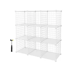 Best Sale SONGMICS Meuble grille 9 casiers blanc