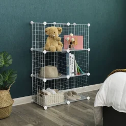 Best SONGMICS Meuble grille 6 casiers blanc