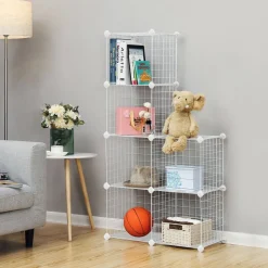 Best SONGMICS Meuble grille 6 casiers blanc