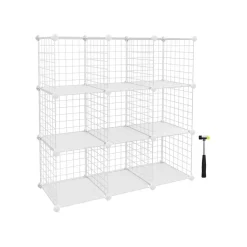 Best Sale SONGMICS Meuble grille 9 casiers blanc