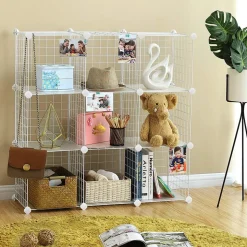 Best Sale SONGMICS Meuble grille 9 casiers blanc