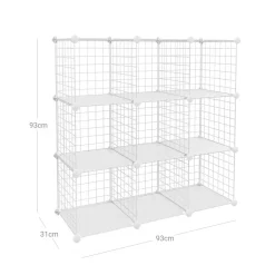 Best Sale SONGMICS Meuble grille 9 casiers blanc