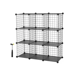 Best Sale SONGMICS Meuble grille 9 casiers blanc