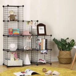 Best Sale SONGMICS Meuble grille 9 casiers blanc