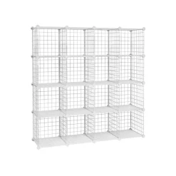Online SONGMICS Meuble grille 16 casiers blanc