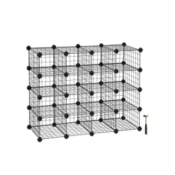 Online SONGMICS Meuble grille 16 casiers blanc