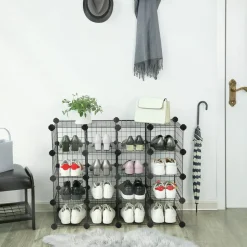 Online SONGMICS Meuble grille 16 casiers blanc