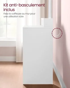 Outlet SONGMICS Meuble jouets 3 niveaux Blanc
