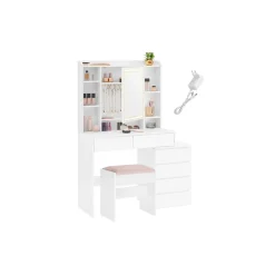 Shop SONGMICS Meuble jouets 4 niveaux Blanc