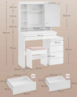 Shop SONGMICS Meuble jouets 4 niveaux Blanc