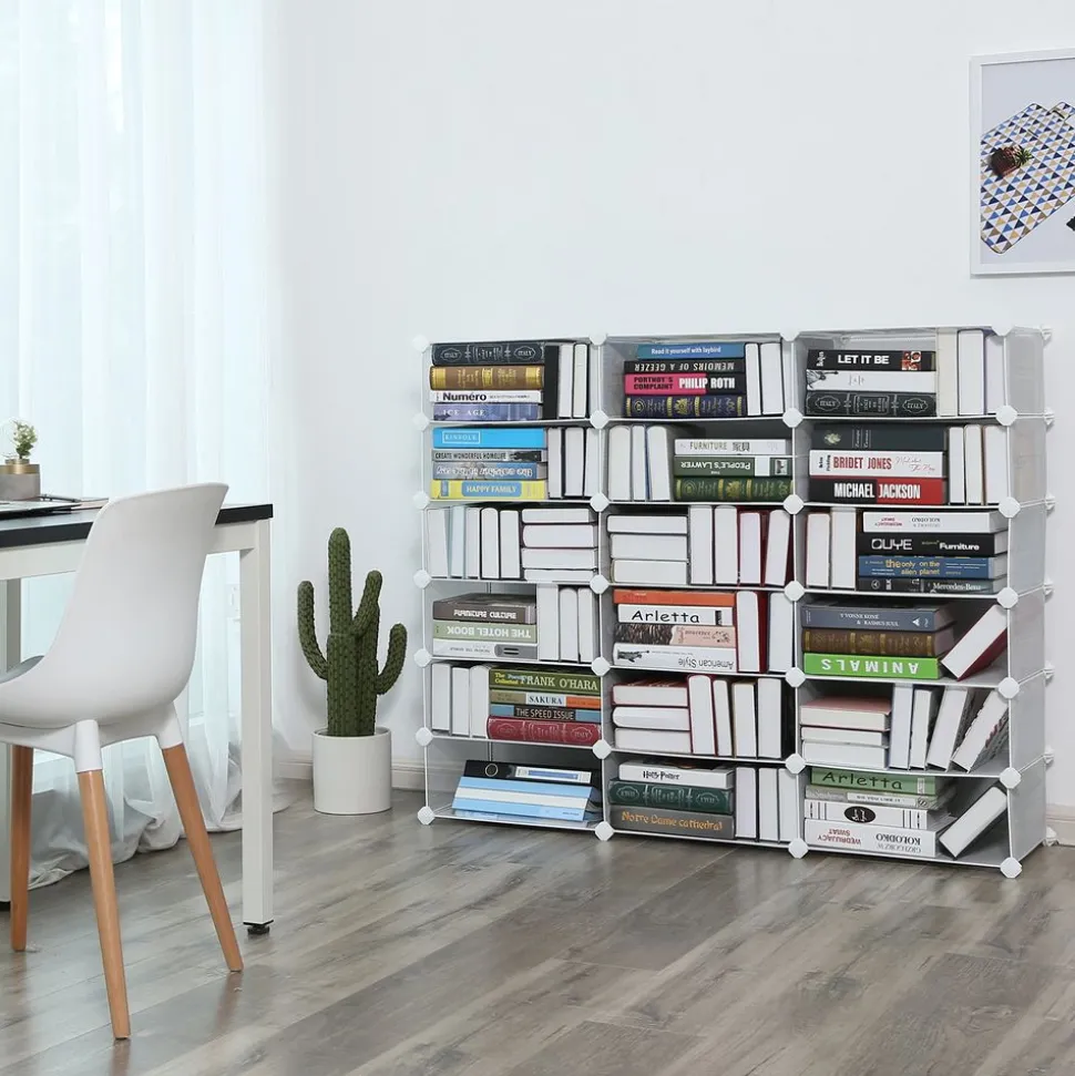 Best SONGMICS Meuble maille 10 casiers blanc