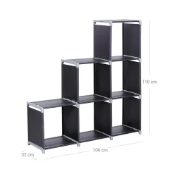 Cheap SONGMICS Meuble modulable 6 casiers noir