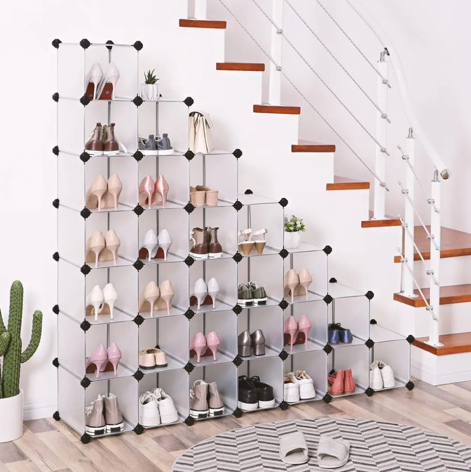 Shop SONGMICS Meuble modulable 32 casiers