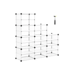 Best SONGMICS Meuble modulable 18 casiers Blanc