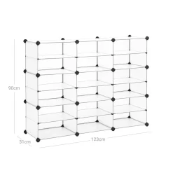 Best SONGMICS Meuble modulable 18 casiers Blanc