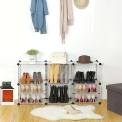 New SONGMICS Meuble modulable Blanc