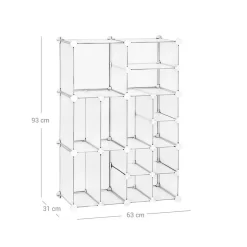 Store SONGMICS Meuble modulable infini blanc