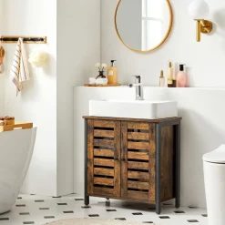 Discount SONGMICS Meuble mural avec étagère réglable et porte à persienne 40 x 16 x 60 cm blanc