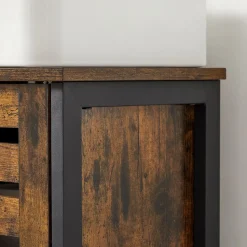 Discount SONGMICS Meuble mural avec étagère réglable et porte à persienne 40 x 16 x 60 cm blanc