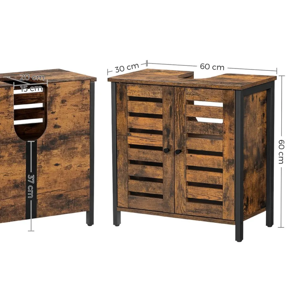 Discount SONGMICS Meuble mural avec étagère réglable et porte à persienne 40 x 16 x 60 cm blanc