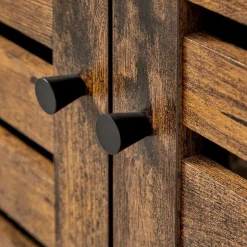 Discount SONGMICS Meuble mural avec étagère réglable et porte à persienne 40 x 16 x 60 cm blanc