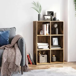 Discount SONGMICS Meuble rangement 6 casiers blanc