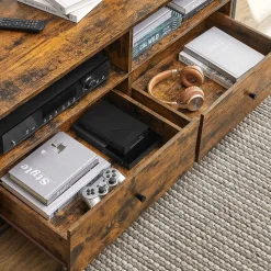 Discount SONGMICS Meuble rangement 2 tiroirs Marron Rustique