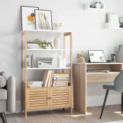 Clearance SONGMICS Meuble rangement bambou