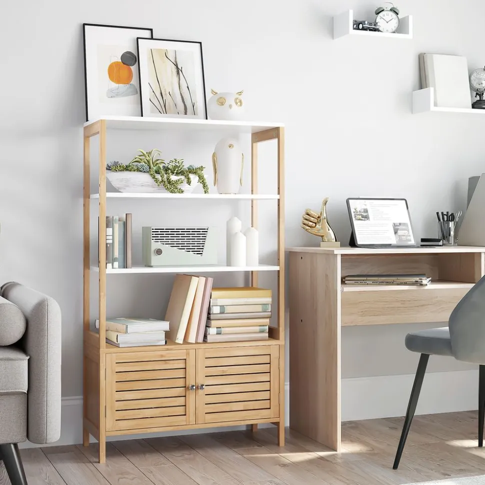 Clearance SONGMICS Meuble rangement bambou