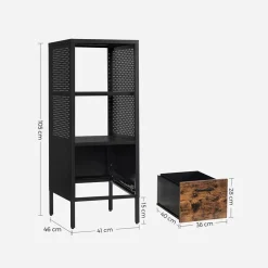 Cheap SONGMICS Meuble rangement bureau Noir
