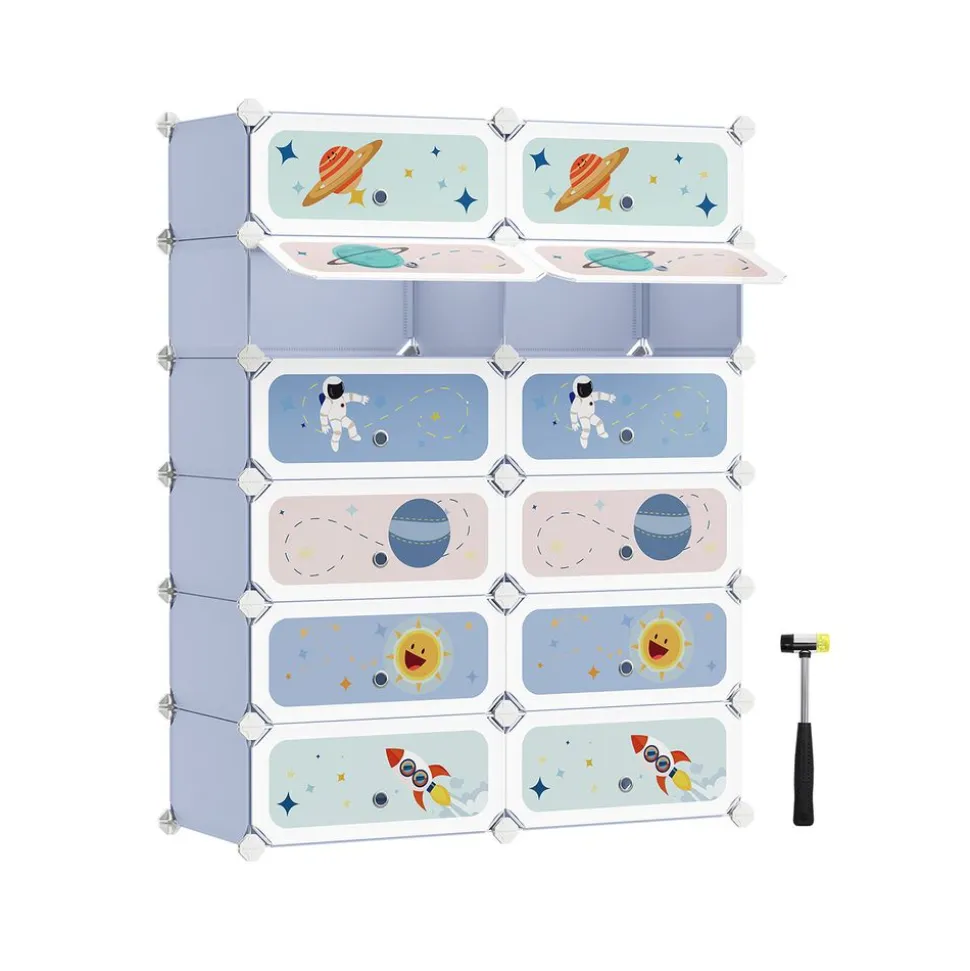 Store SONGMICS Meuble Rangement Enfant 16 Cubes