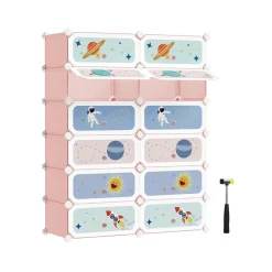 Store SONGMICS Meuble Rangement Enfant 16 Cubes