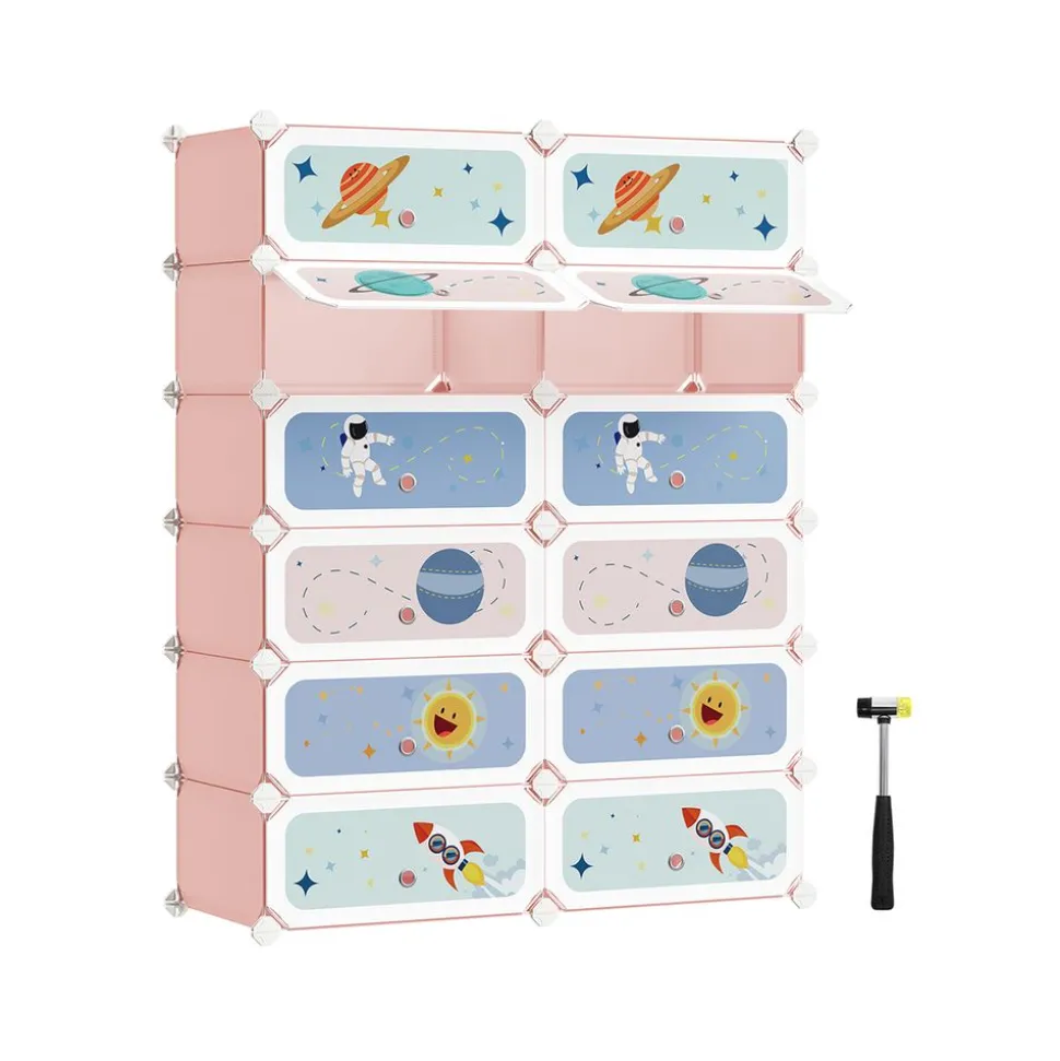 Store SONGMICS Meuble Rangement Enfant 16 Cubes