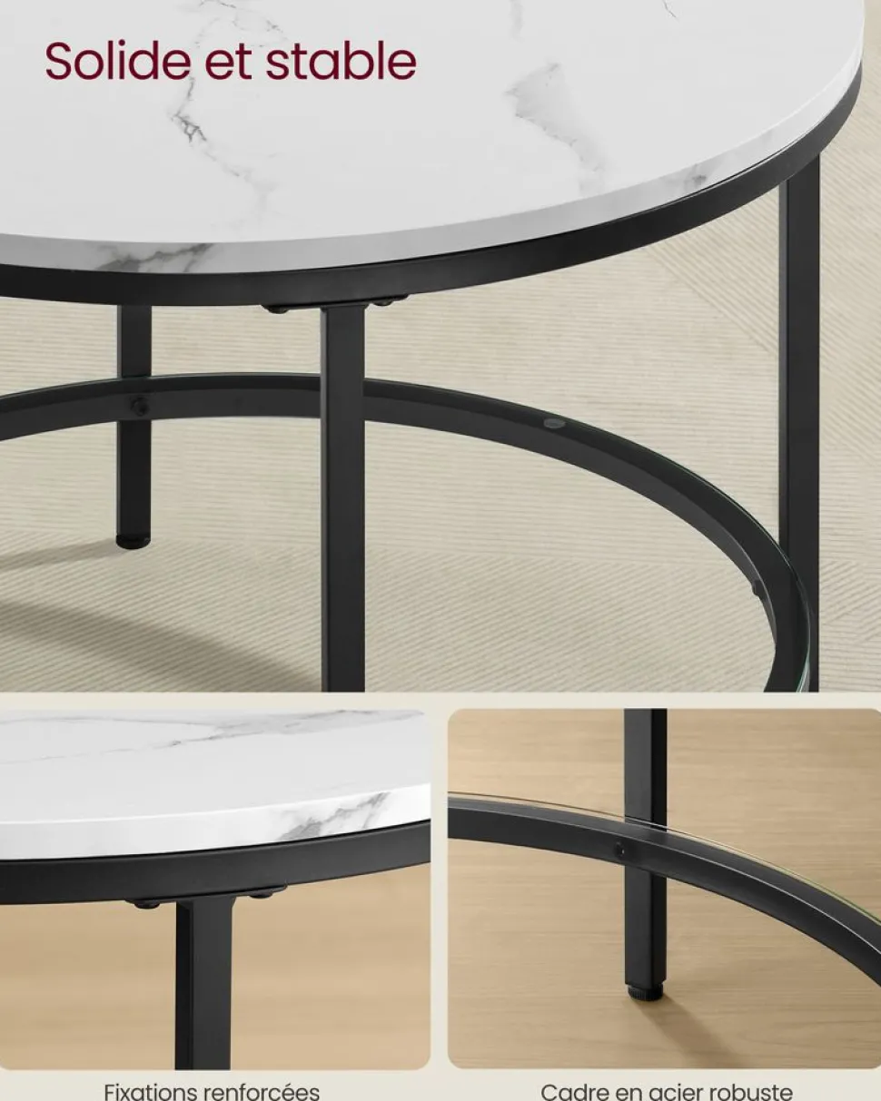 Outlet SONGMICS Meuble salle de bain 2 tiroirs Blanc