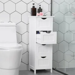 Clearance SONGMICS Meuble salle de bain Blanc