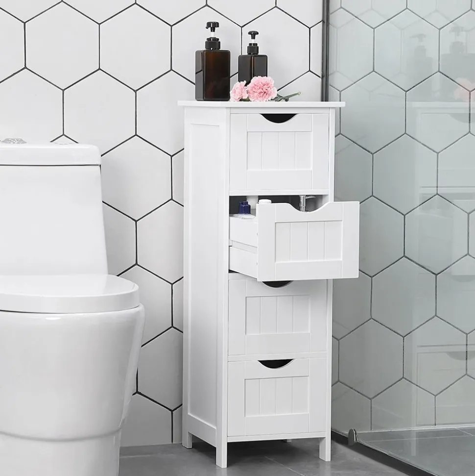 Clearance SONGMICS Meuble salle de bain Blanc