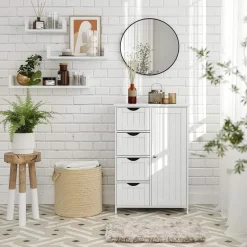 Clearance SONGMICS Meuble salle de bain Blanc