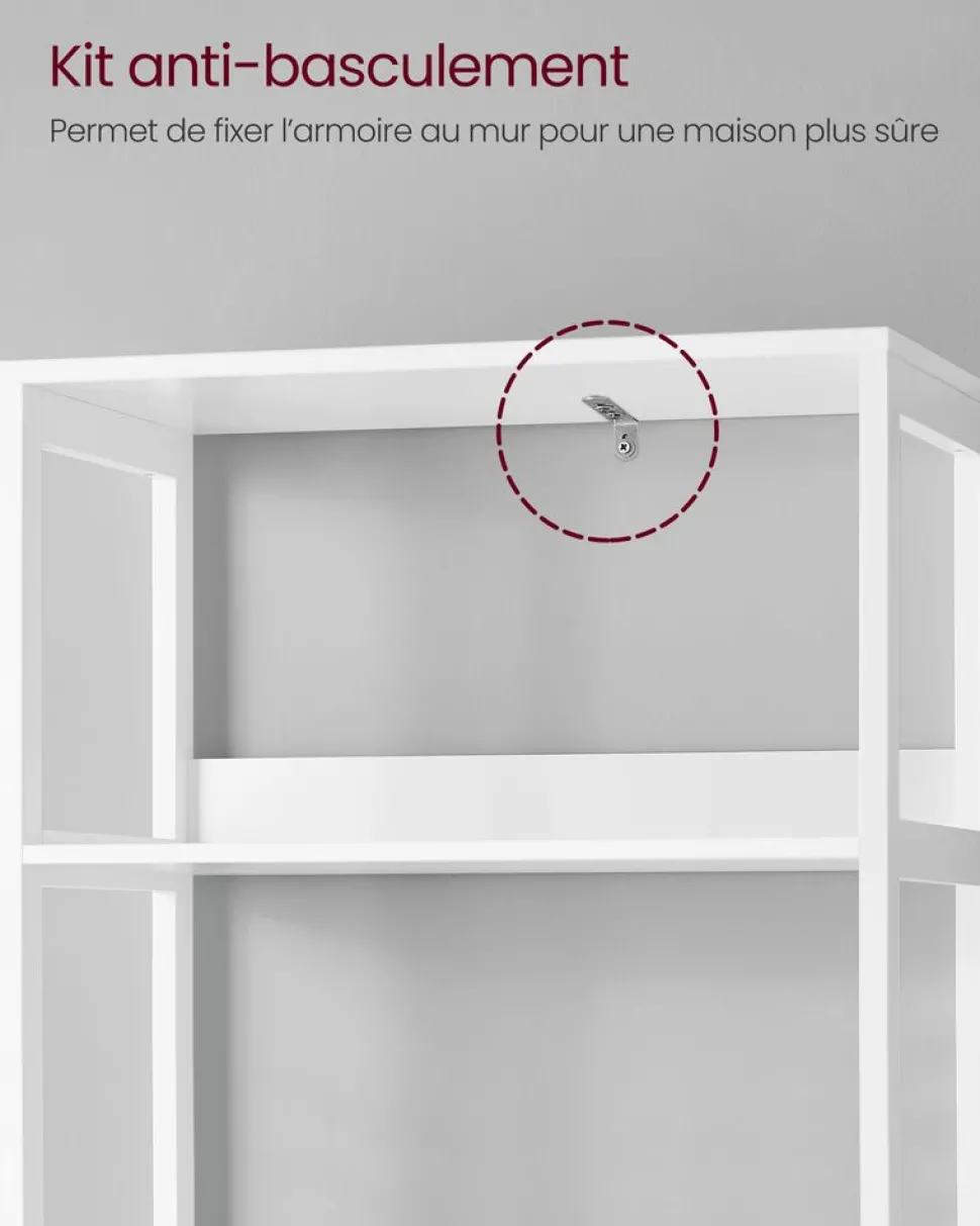 New SONGMICS Meuble sous lavabo blanc