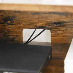 Hot SONGMICS Meuble télé façon grange Marron Rustique