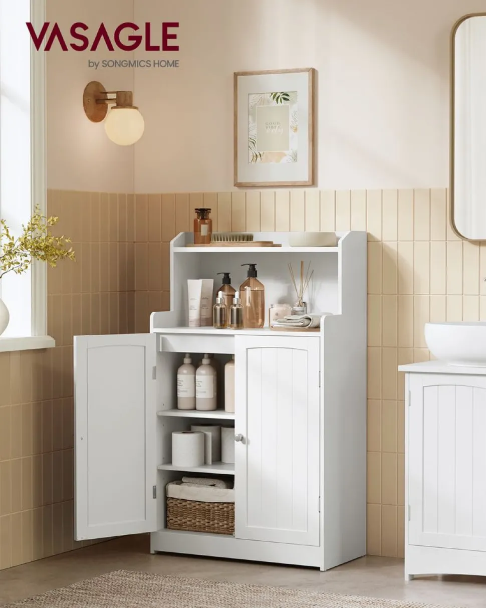 Store SONGMICS Meuble toilette 20 x 60 x 80 cm blanc nuage